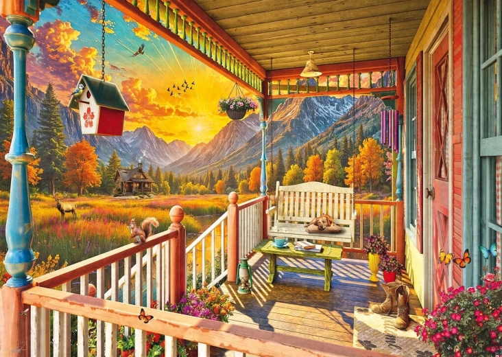 Puzzle Veranda montană 1000 piese SCHMIDT