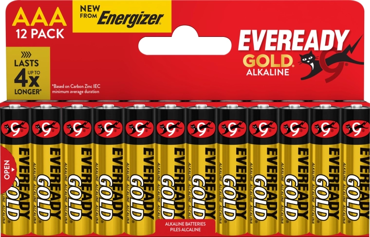 Energizer Eveready Gold AAA baterii alcaline, pachet 12 buc.