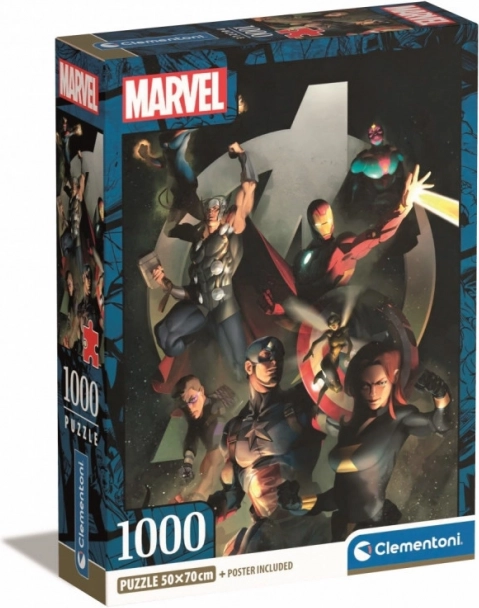 Puzzle 1000 de piese Compact Marvel The Avengers