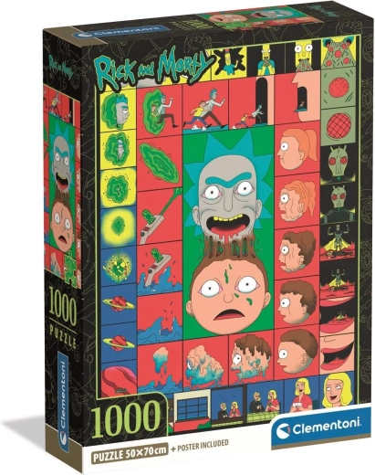 Puzzle CLEMENTONI RICK AND MORTY: momente iconice, 1000 de piese