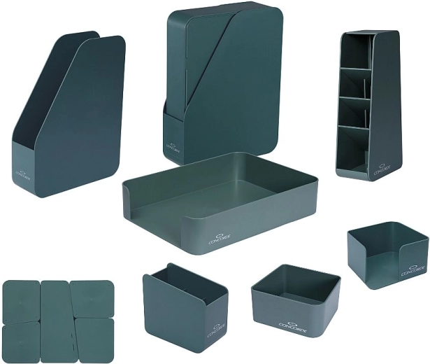 Set de birou Concorde Eco, 7 piese, verde