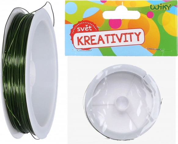 Sârmă de legat decorativă verde 0,4 mm, 30 m