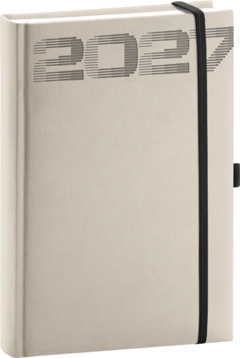 Notique Agendă zilnică Aprint Top 2027 gri deschis 15 × 21 cm