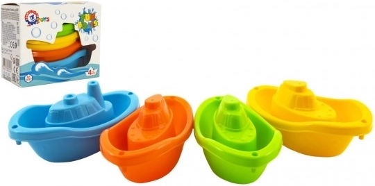 Jucării colorate pentru apă pentru copii - bărcuțe din plastic