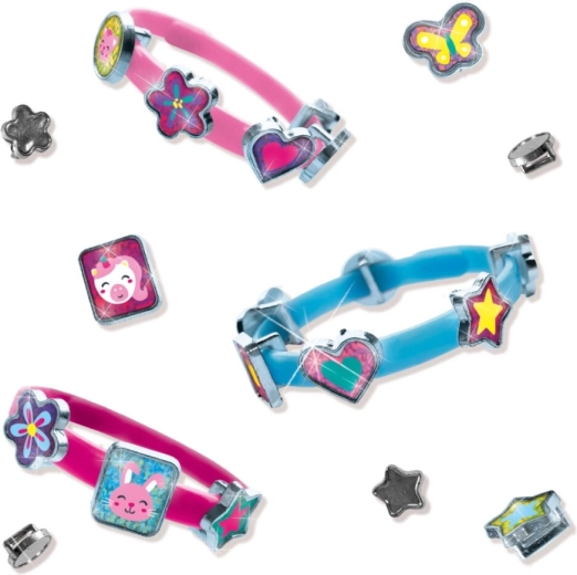 3 brățări colorate și 18 pandantive pentru combinare