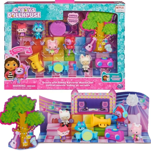 GABBY'S DOLLHOUSE set muzical cu figurine și accesorii
