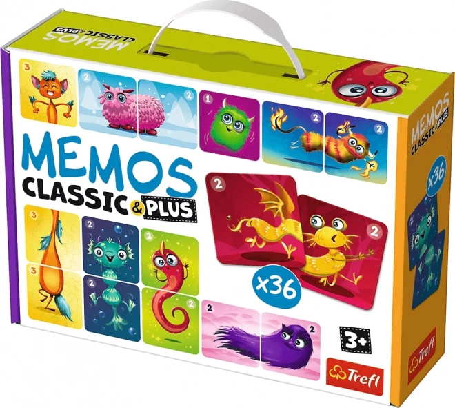 Pexeso Classic & Plus Monstruoși drăgălași 3‑în‑1