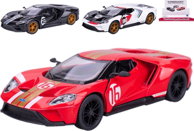 Model metalic Kinsmart Ford GT Heritage Edition 1:38 cu propulsie prin retragere