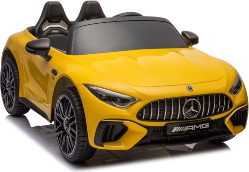 Mașină electrică pentru copii MERCEDES AMG SL63 – galbenă, lăcuită