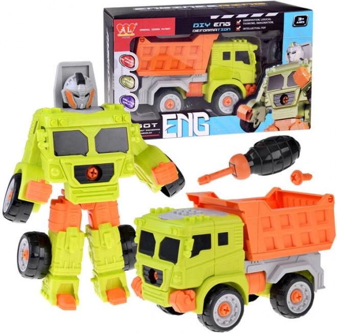 Super mașină-robot de construcții 2în1 – Basculantă