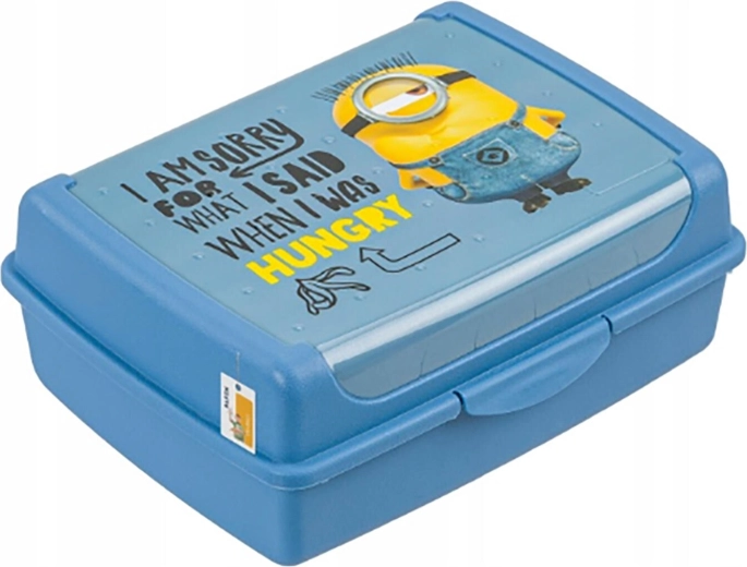 Cutie pentru gustare Minionii cu clips, 17 × 13 × 7 cm, albastră