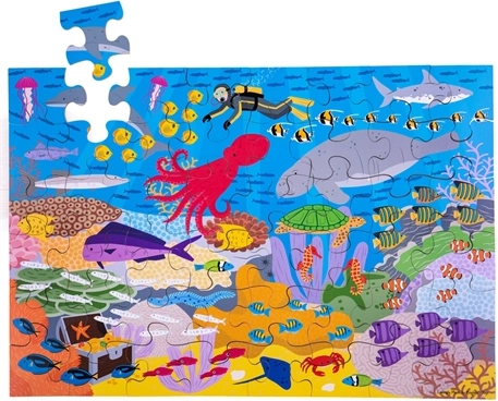 Puzzle de podea Lumea subacvatică 48 de piese