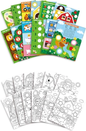 Activități educative și carte de colorat într-unul