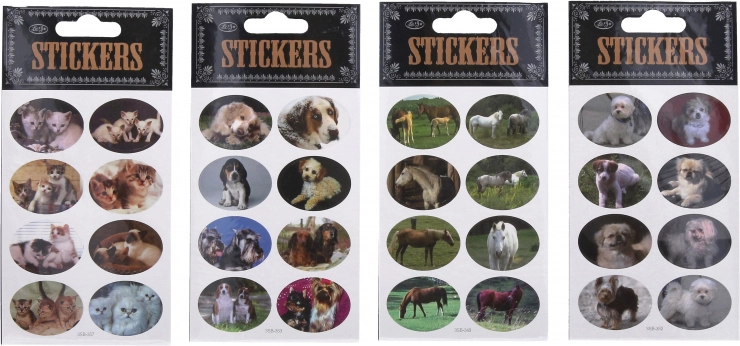 Abțibilduri cu motiv de animale - set de 30 bucăți