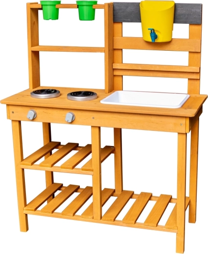 Bucătărie de grădină din lemn 2Kids Toys cu chiuvetă