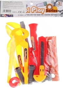 Set de unelte din plastic pentru micii meșteri, în săculeț
