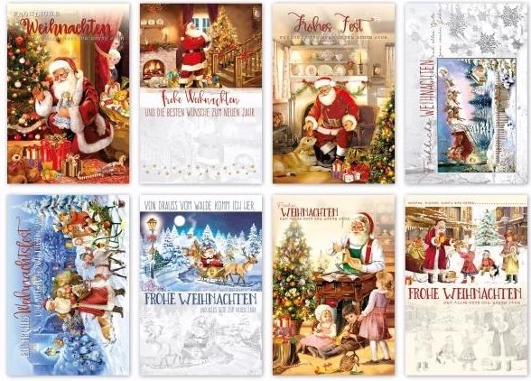 Felicitare de Crăciun cu motiv Santa Claus - 1 bucată