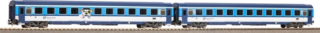 Set de două vagoane de călători EUROFIMA clasa a 2‑a Căile Ferate Cehe – epoca V (scară H0)