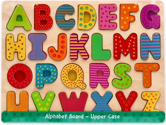 Puzzle din lemn alfabet – litere mari