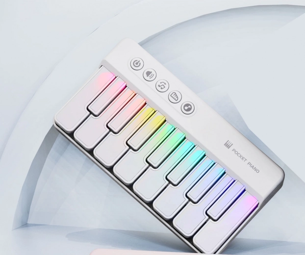 Mini pian alb pentru copii