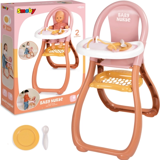 Scăunel de masă pentru păpuși Smoby Baby Nurse