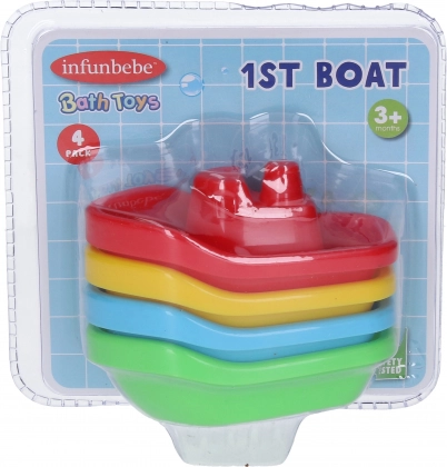 Infunbebe bărcuțe pentru baie, set 4 bucăți (10,5 cm)