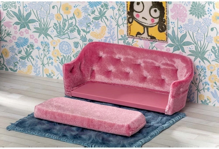 Canapea pentru un living confortabil în lumea mini