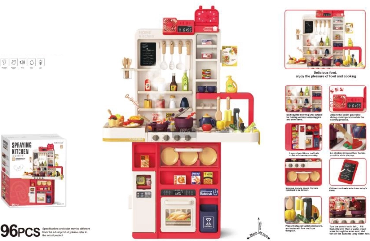Bucătărie pentru copii 103 cm – 96 piese