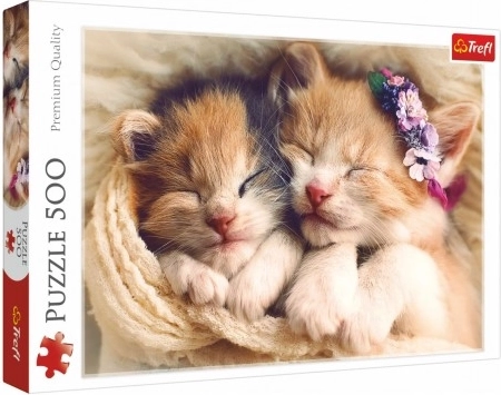 Puzzle 500 de piese Pisicuțe care dorm Trefl