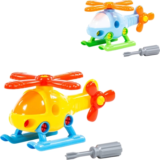 Elicopter de copii demontabil cu șurubelniță - 1 bucată