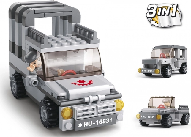 Sluban Army 9into1 M38-B0537A Jeep 3v1