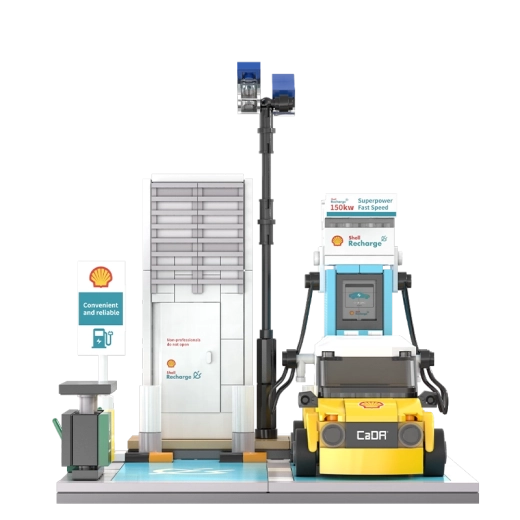 Mașină compactă galbenă, cu loc de parcare inclus