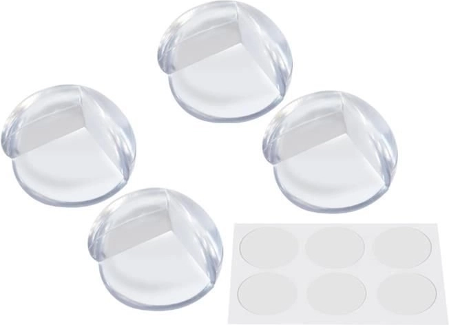 protectori de colț din silicon pentru mobilier – 4 buc., transparenți