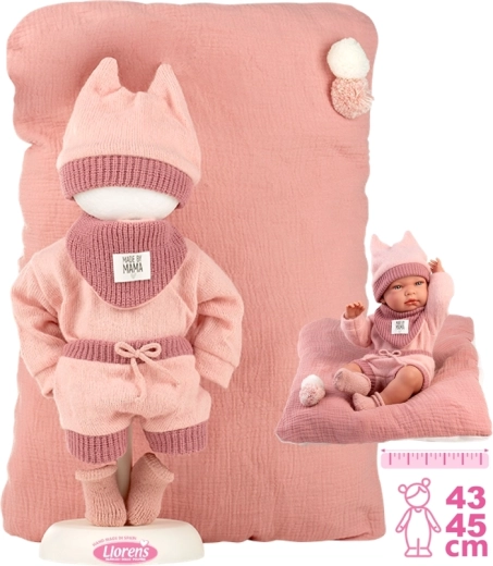 Llorens hăinuțe pentru păpușă New Born 40–42 cm cu accesorii, set din 5 piese