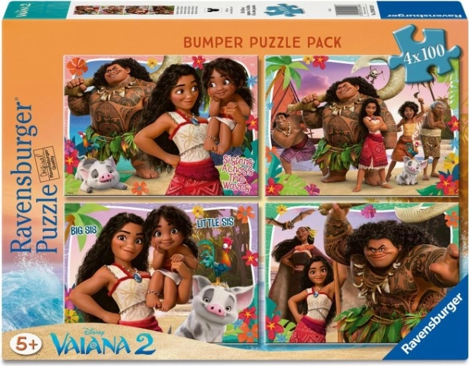 Puzzle Ravensburger Vaiana 2 – 4×100 de piese