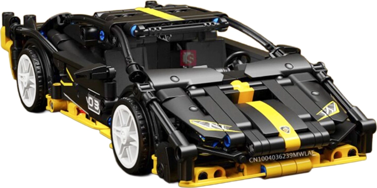 Set de construcție pentru o mașină sport neagră, 589 de piese