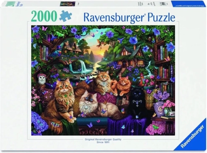 Puzzle Ravensburger Căsuța pisicilor 2000 de piese