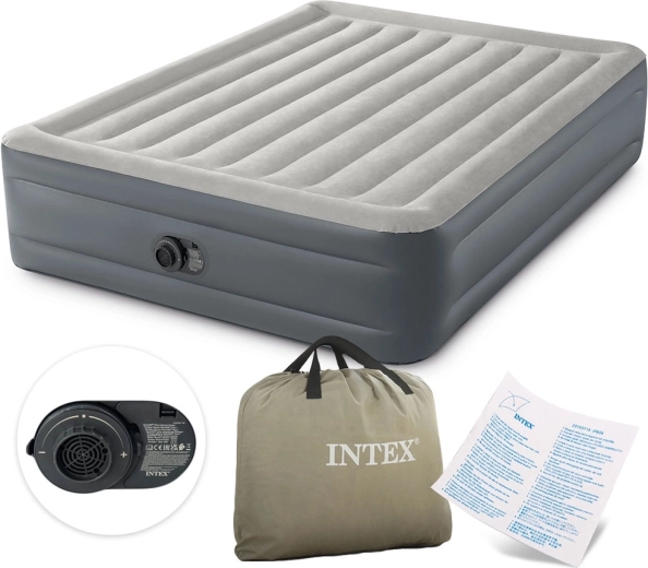 Saltea gonflabilă cu pompă integrată 203 × 152 × 46 cm INTEX