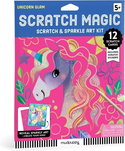 Mudpuppy set creativ de răzuit – unicorn