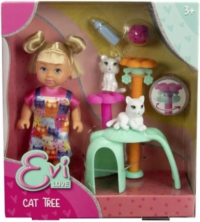 Păpușa Evička cu zgârie-nori pentru pisici