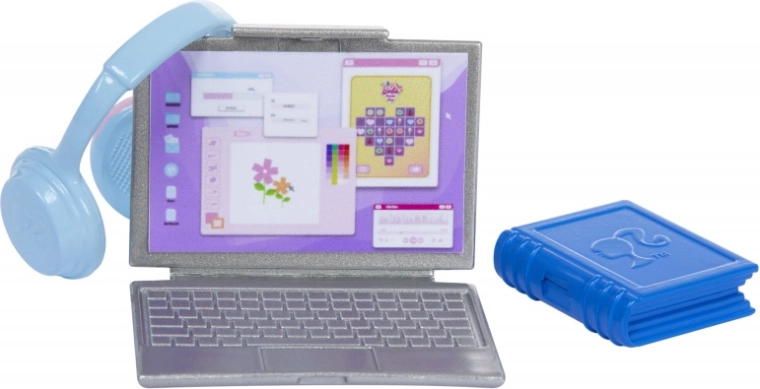 Laptop și căști pentru joaca de-a învățatul
