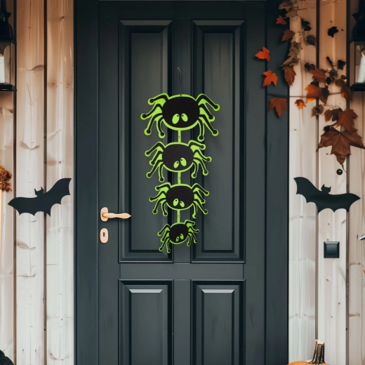 Decorațiune de Halloween suspendată, păianjen din fetru