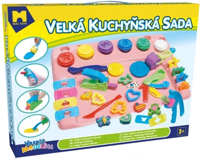 Mac Toys set mare de bucătărie cu planșetă, roz
