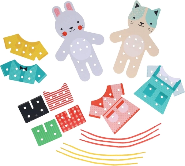 Îmbrăcăminte cu motiv de pisică și iepure