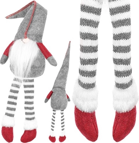 Spiriduș textil așezat 50 cm – Gri