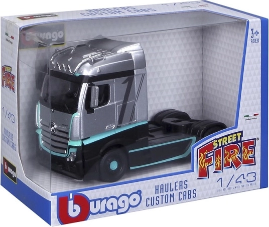 Model de camion Mercedes-Benz Actros Street Fire Haulers Custom la scara 1:43