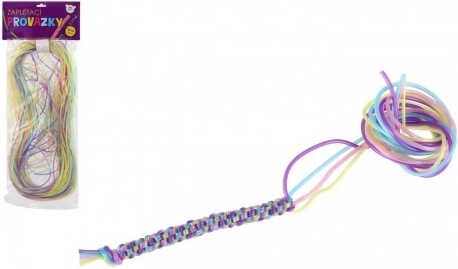Șnururi colorate pentru împletit 100 cm – set 35 buc
