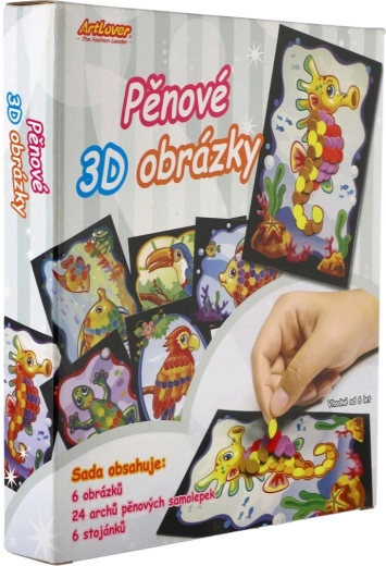 Imagini 3D din spumă cu autocolante - 6 buc.