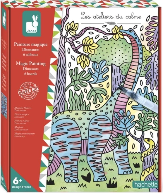 Maxi cărți de colorat Dinozauri de la Janod