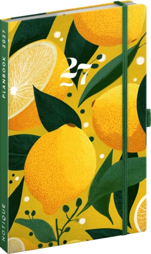 NOTIQUE planbook planificator și caiet de notițe lemons 2027, 13 × 21 cm